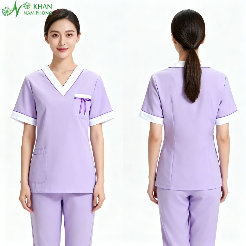 Đồng Phục Spa Màu Tím Đồng phục spa màu tím