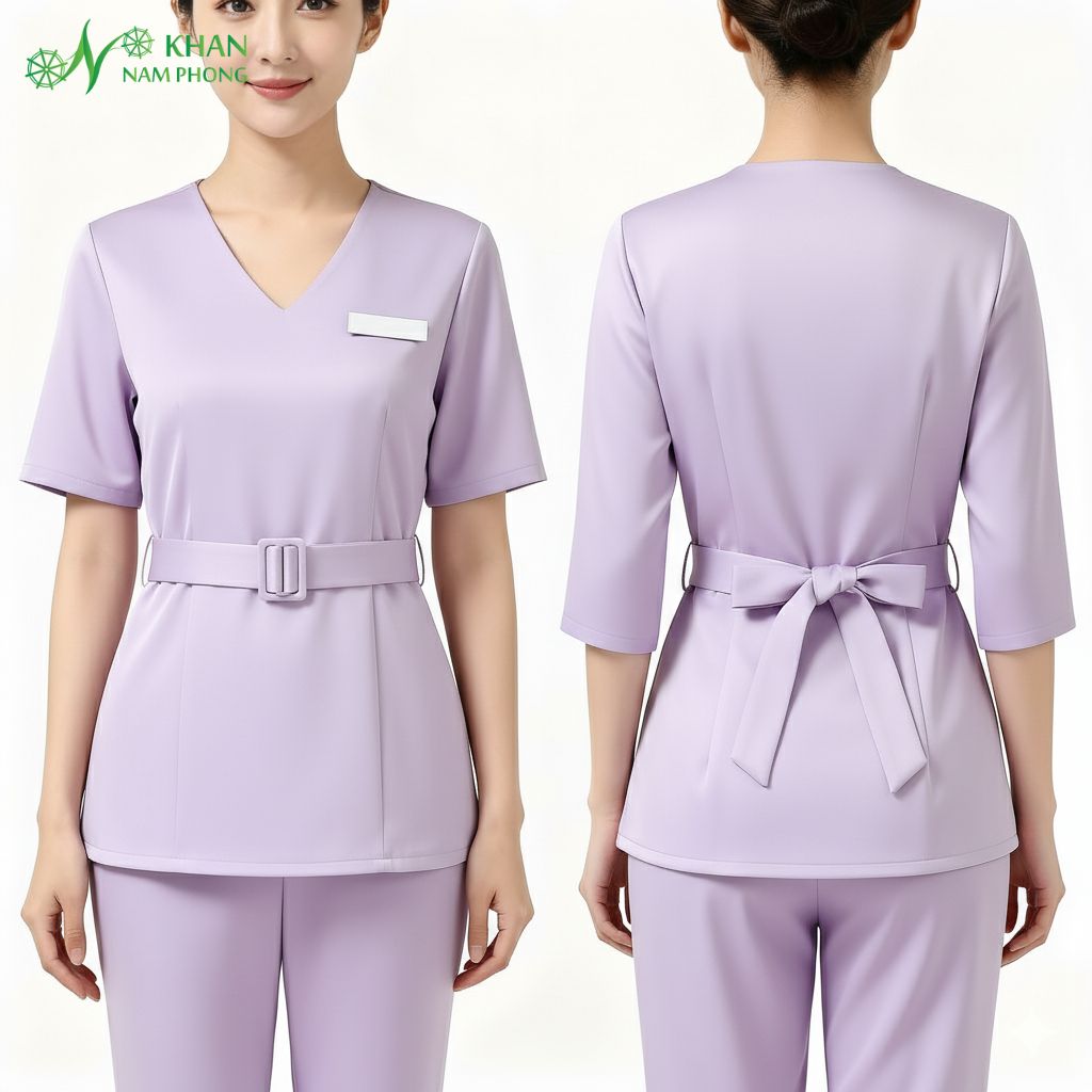 Đồng Phục Spa Màu Tím Đồng phục spa màu tím