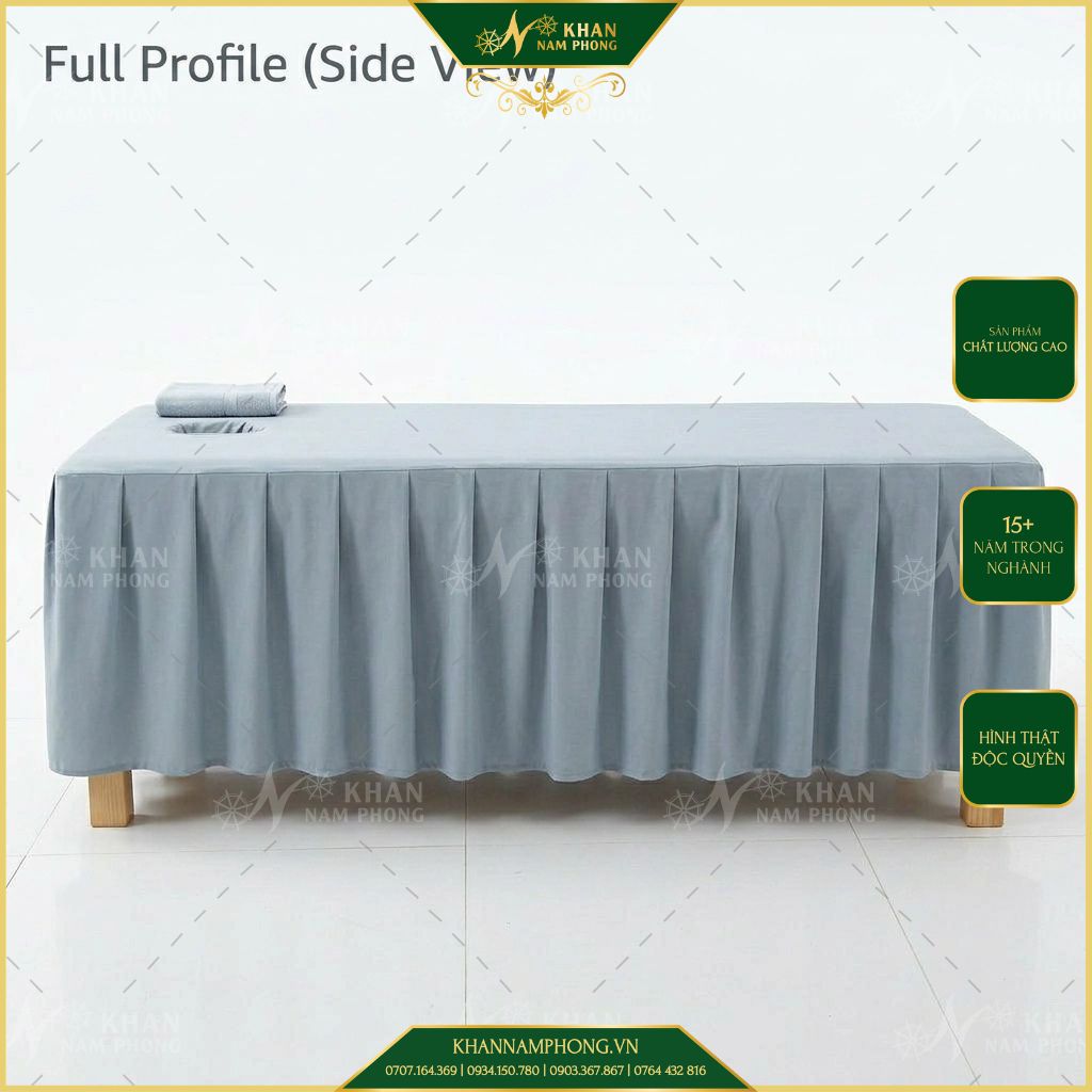 Ga Trải Giường Gội Đầu Dưỡng Sinh Bằng Vải Thun Màu Xám Có Khoét Lỗ Ga Trải Giường Gội Đầu Dưỡng Sinh Bằng Vải Thun Màu Xám Có Khoét Lỗ
