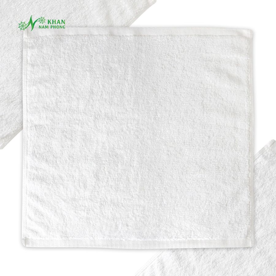 Khăn Lau Mặt Trắng Vuông 25X25Cm100 Cotton Cao Cấp Khăn lau mặt cao cấp với kích thước 25x25cm cho spa và khách sạn