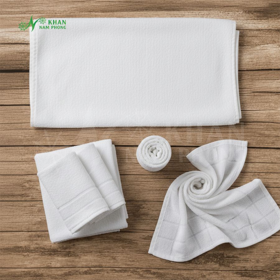 Khăn Lau Mặt Trắng Vuông 25X25Cm100 Cotton Cao Cấp Khăn lau mặt cao cấp