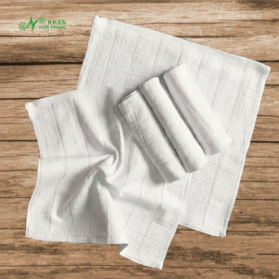 Khăn Lau Mặt Trắng Vuông 25X25Cm100 Cotton Cao Cấp Khăn lau mặt cao cấp chất lượng vượt trội