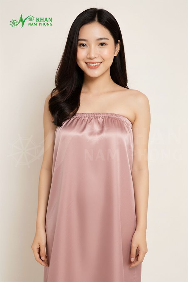 Bộ Váy, Áo Quây Lửng Spa, Massage Vải Lụa Cao Cấp Màu Hồng Nhạt Bộ Váy, Áo Quây Lửng Spa, Massage Vải Lụa Cao Cấp Màu Hồng Nhạt