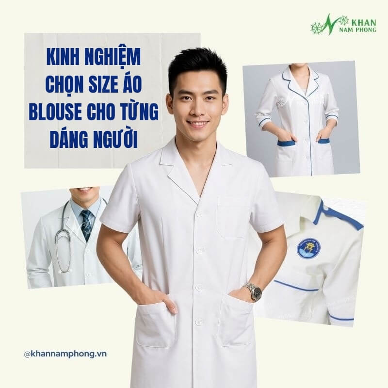 Bảng Thông Số Size Áo Blouse Dược Sĩ - Bác Sĩ Kinh nghiệm chọn size áo blouse cho từng dáng người